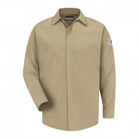 Bulwark SLS2 Men's Concealed-Gripper Pocketless Work Shirt