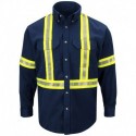Bulwark SLUC Men's Dress Uniform Shirt with CSA reflective trim - EXCEL FR ComforTouch
