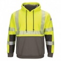 Bulwark SMB4T Men's Tall Hi-Visibility Color-Blocked Hooded Sweatshirt