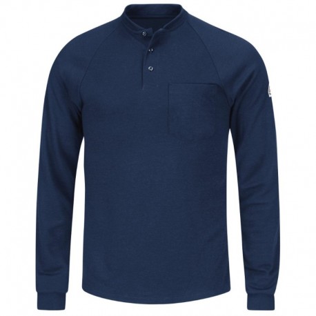 Bulwark SML2 Men's Long Sleeve Henley Shirt- CoolTouch2