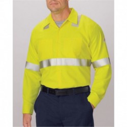 Bulwark SMW4T Men's Tall High Visibility Long Sleeve Work Shirt