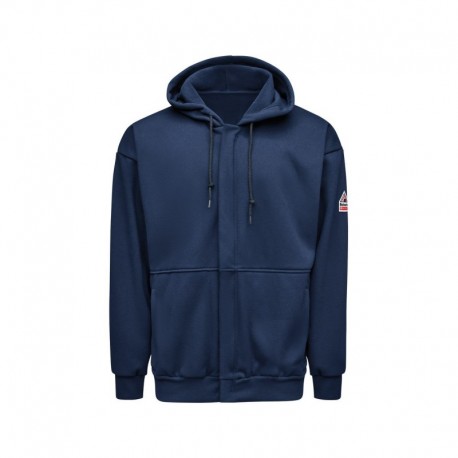 Bulwark SMZ8 Men's Full-Zip Fleece Hooded Sweatshirt