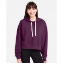 Glyder PDP1725 Women's Vintage Oversized Cropped Hooded Sweatshirt
