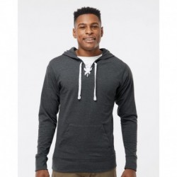 J. America 8231 Unisex Jersey Sport Lace Hooded Pullover