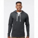 J. America 8231 Unisex Jersey Sport Lace Hooded Pullover