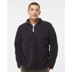 J. America 8454 Men's Sherpa Quarter-Zip Pullover