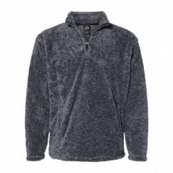 J. America 8464 Unisex Boundary Shag Frosty Sherpa Quarter-Zip Pullover