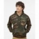 J. America 8615 Men's Camo Full-Zip Hooded Sweatshirt