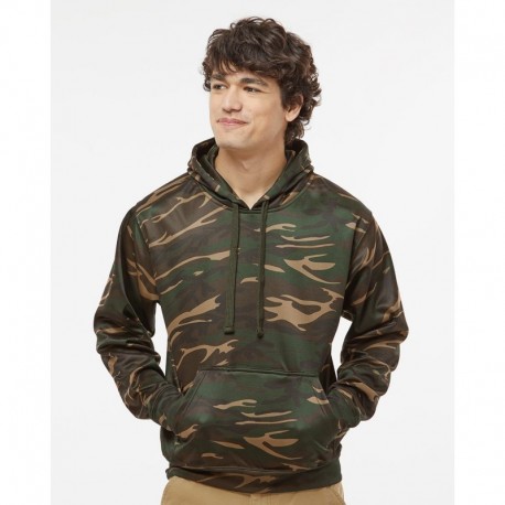 J. America 8615 Men's Camo Full-Zip Hooded Sweatshirt