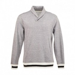 J. America 8704 Men's Peppered Fleece Shawl Collar Sweatshirt