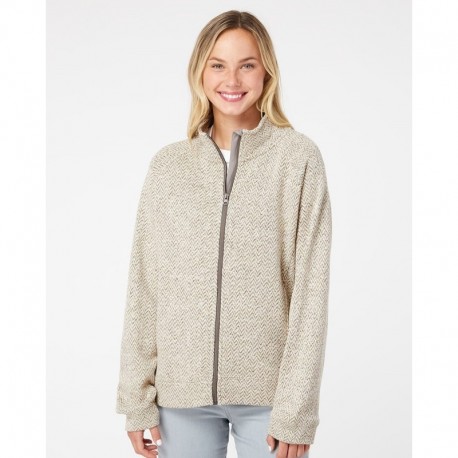 J. America 8716 Women's Traverse Full-Zip Sweater