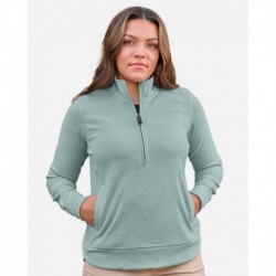 J. America 8762 Women's Element Fleece Quarter-Zip Sweatshirt