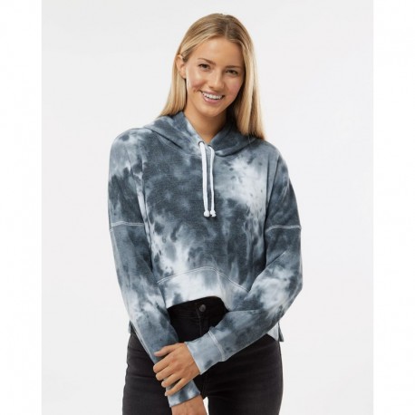 J. America 8853 Women's Crop Hooded Sweatshirt