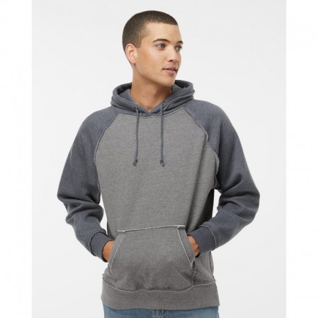 J. America 8885 Men's Vintage Heather Hooded Sweatshirt