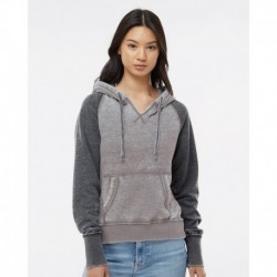 J. America 8926 Women's Zen Fleece Raglan Hooded Sweatshirt