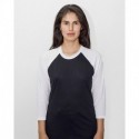 Los Angeles Apparel FF53 Unisex USA-Made Three-Quarter Sleeve Raglan Baseball T-Shirt