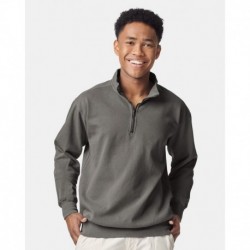 Next Level 1580 Unisex Garment-Dyed Quarter-Zip Sweatshirt
