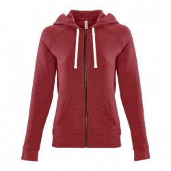 Next Level 9603 Women's Malibu Raglan Full-Zip Hoodie Sweatshirt