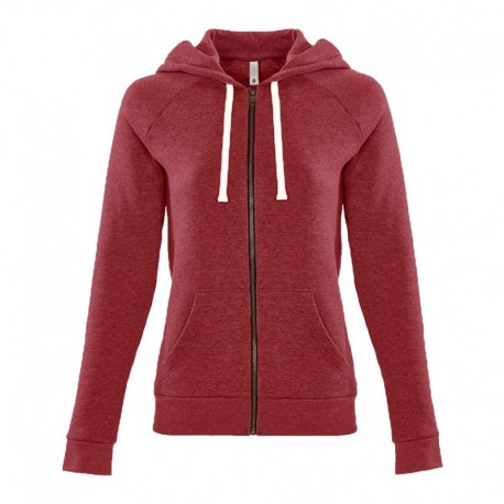 Next Level 9603 Women's Malibu Raglan Full-Zip Hoodie Sweatshirt