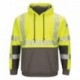 Bulwark SMB4 Men's Hi-Visibility Color-Blocked Hooded Sweatshirt