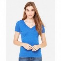 J. America 8435 Women's Triblend Deep V-Neck Tee
