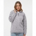 J. America 8451 Women's Epic Sherpa Quarter-Zip Pullover