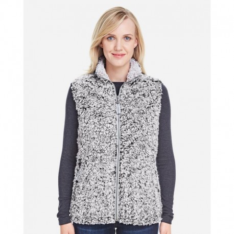 J. America 8456 Women's Epic Sherpa Full-Zip Vest