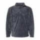 J. America 8464 Unisex Boundary Shag Frosty Sherpa Quarter-Zip Pullover