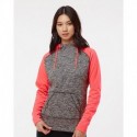 J. America 8618 Women's Colorblocked Cosmic Fleece Hooded Sweatshirt