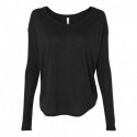 J. America 8852 Women's Flowy 2x1 Ribbed Long Sleeve Tee