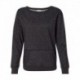 J. America 8867 Women's Glitter French Terry Wide Neck Sweatshirt