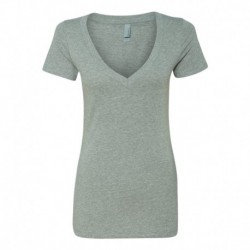 Next Level 6640 Women's CVC Deep V-Neck T-Shirt