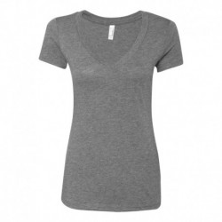 Next Level 6740 Women's Triblend Deep V-Neck T-Shirt