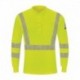 Bulwark SML4T Men's Tall Hi-Visibility Lightweight Long Sleeve Henley