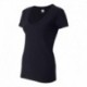 J. America 8169 Women's V-Neck Slub T-Shirt