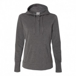J. America 8431 Women's Omega Stretch Snap-Placket Hooded Sweatshirt