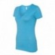 J. America 8435 Women's Triblend Deep V-Neck Tee
