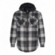 J. America 8620 Men's Quilted Flannel Hooded Jacket