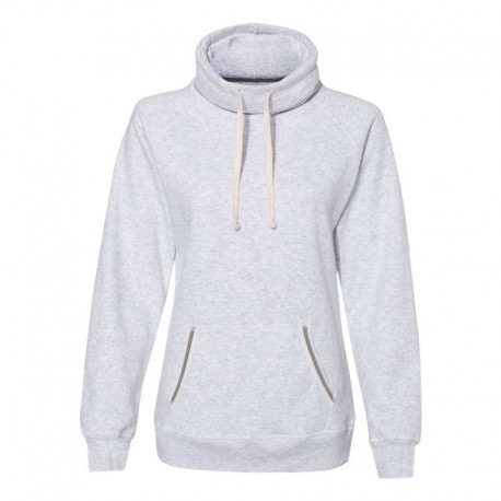 J. America 8653 Women's Relay Cowl Neck Sweatshirt