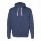 J. America 8677 Men's Melange Fleece Hooded Sweatshirt