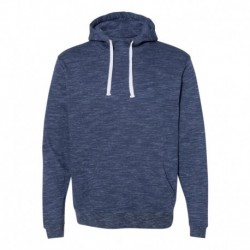 J. America 8677 Men's Melange Fleece Hooded Sweatshirt