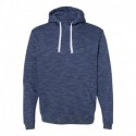 J. America 8677 Men's Melange Fleece Hooded Sweatshirt