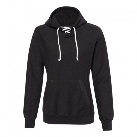 J. America 8694 Women's French Terry Sport Lace Scuba Hooded Sweatshirt