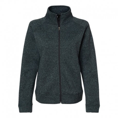 J. America 8716 Women's Traverse Full-Zip Sweater
