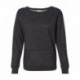 J. America 8867 Women's Glitter French Terry Wide Neck Sweatshirt