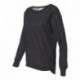 J. America 8867 Women's Glitter French Terry Wide Neck Sweatshirt