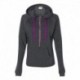 J. America 8876 Women's Triblend Half-Zip Hooded Sweatshirt