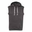 J. America 8877 Men's Triblend Sleeveless Hooded Sweatshirt