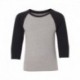 Next Level 3352 Youth CVC Three-Quarter Sleeve Raglan T-Shirt