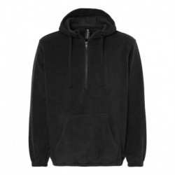 Next Level 3600 Men's Polar Fleece Quarter-Zip Hooded Pullover